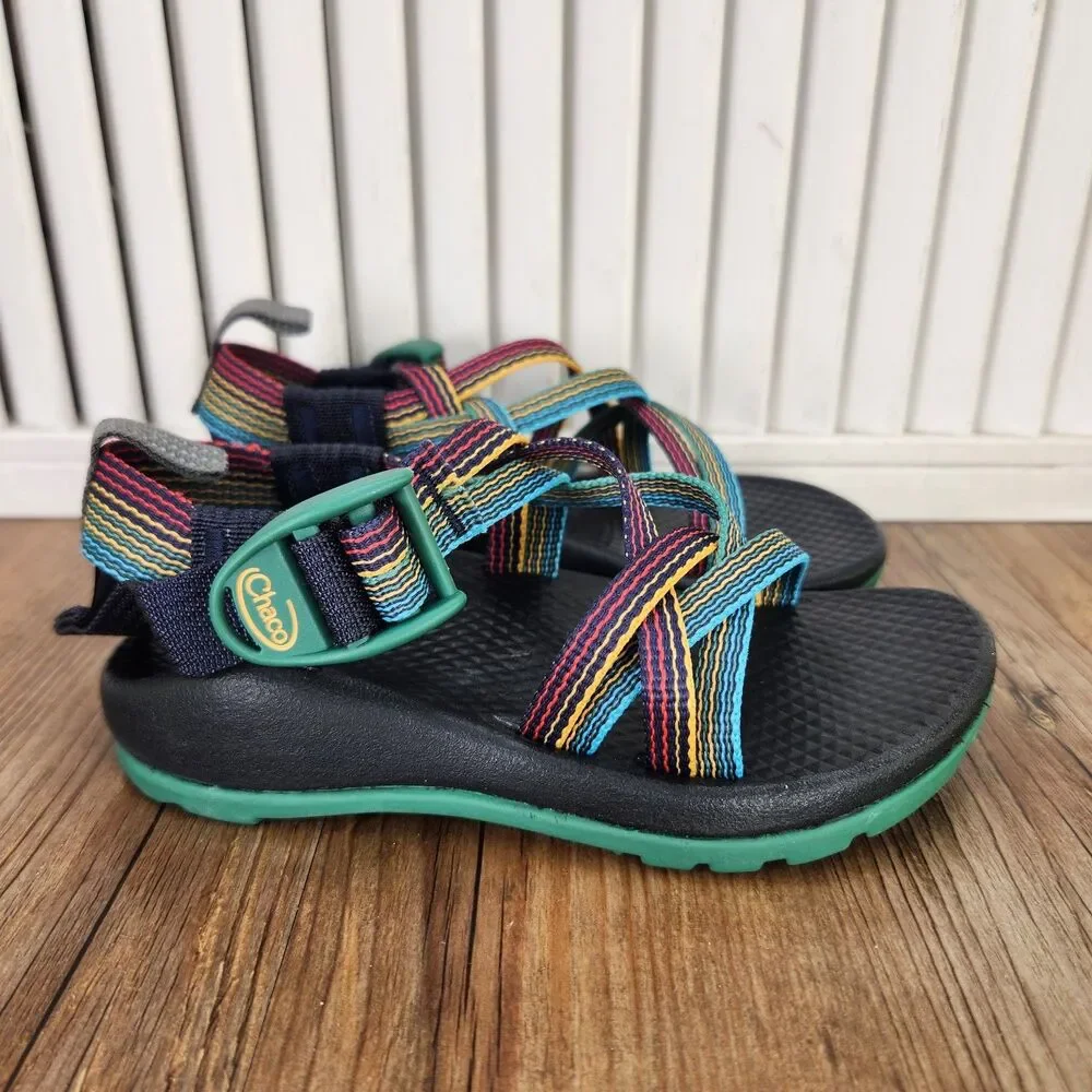 Chaco ZX/1 Ecotread Kids Sz 10M Rising Navy Blue Strappy Beach Sandals JCH180386